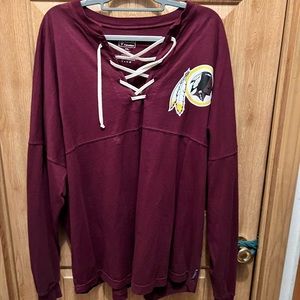 Tie front Washington jersey. Size xxl but fanatics stuff can run a bit small.